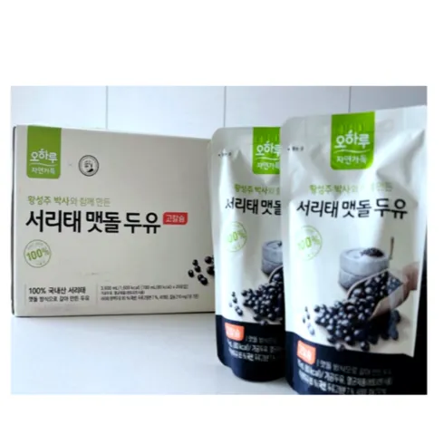 일단 사봐 고칼슘 서리태 맷돌 두유 4박스 80팩 최고템