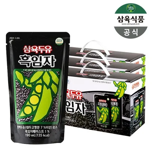 명절추천 삼육두유 검은콩 볶은귀리 60팩  흑임자두유 45팩 총105팩 지금 바로 혜택을 누리세요