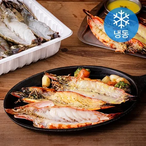 명절선물 알렉스 블랙타이거 새우 300g 20미 X 5팩   갈릭감바스소스 200g 1통 인기템