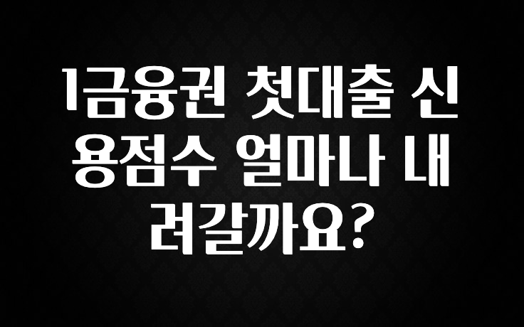 공감주의 1금융권 첫대출 신용점수 얼마나 내려갈까요? 리뷰가 많습니다