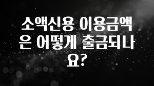 인스타 정보 소액신용 이용금액은 어떻게 출금되나요? 무조건 확인
