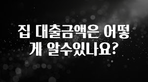 이번주 제일 많이찾은 집 대출금액은 어떻게 알수있나요? 지금떳다
