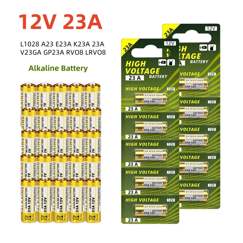 왜 이렇게 사고싶을까? 12V 23A 배터리 23GA A23S E23A EL12 MN21 V23GA GP23A LRV08 초인종 원격 제어 전기 장난감 A23 알카라인 배터리 팩 좋은 정보
