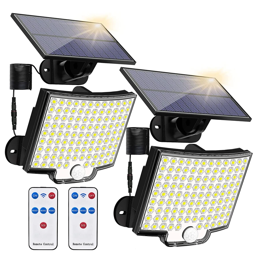 인플루언서가 공개한 106/318 LED 태양광 조명 야외 328 LED 스포트라이트 IP65 방수 모션 센서 인간 태양광 홍수 보안 조명 3가지 모드 정직하게 소개해보겠습니다