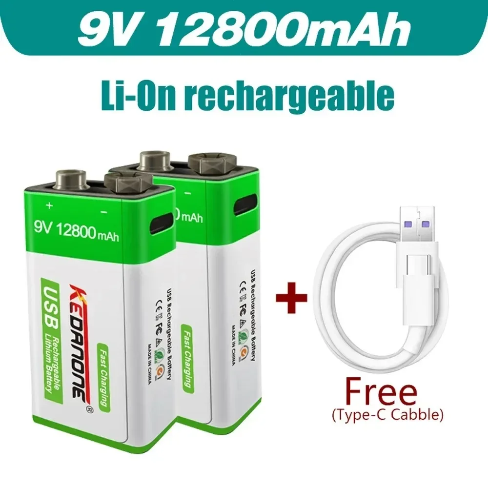 안보면 손해인 이유? 9V 12800mah 리튬 이온 충전지 유형-C USB 배터리 9 볼트 멀티 미터 리튬 마이크 금속 탐지기 확인해보세요