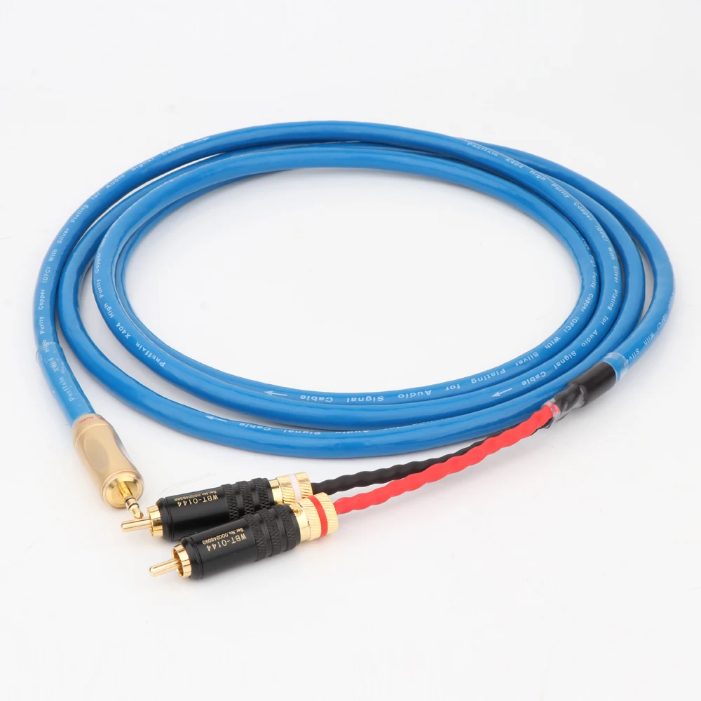 꿀팁이라고? A10 Hifi Canare 3.5mm ~ 2RCA 오디오 케이블 PC 모바일 폰 증폭기 상호 연결 고품질 3.5 잭-RCA 케이블 소개합니다