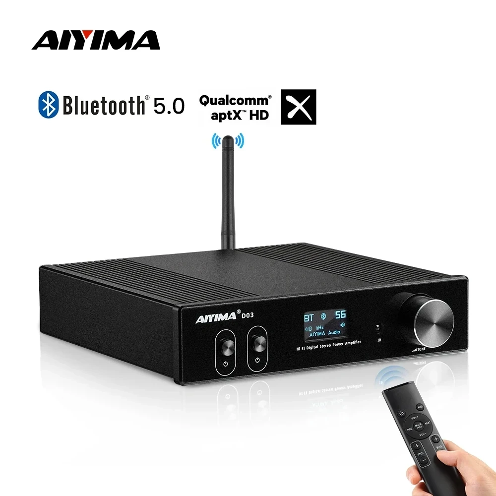 기가막히게 준비한 AIYIMA-D03 블루투스 앰프 150Wx2 스테레오 HiFi 사운드 Amplificador 서브 우퍼 앰프 업데이트된 소식입니다
