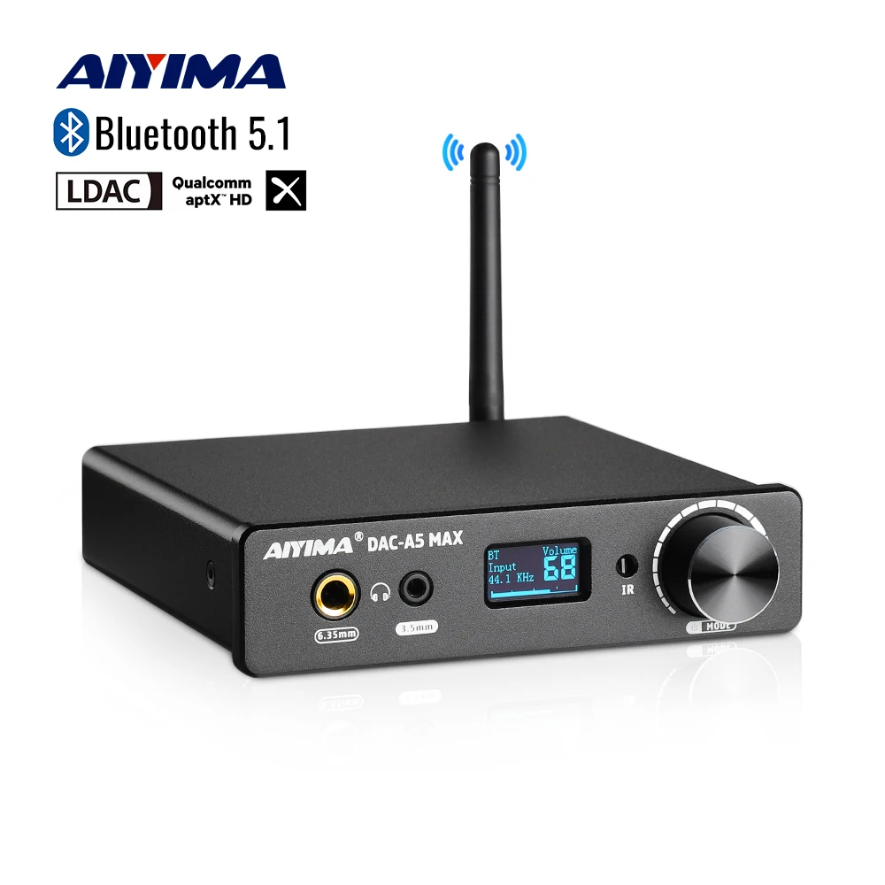 BEST&HOT아이템 선정 AIYIMA 오디오 A5 Max 미니 DAC 헤드폰 앰프 ES9018K2M 디코더 Bluetooth 5.1 APTX-LDAC 지원 DSD256 PCM384 원격 제어 아주 좋은 정보입니다