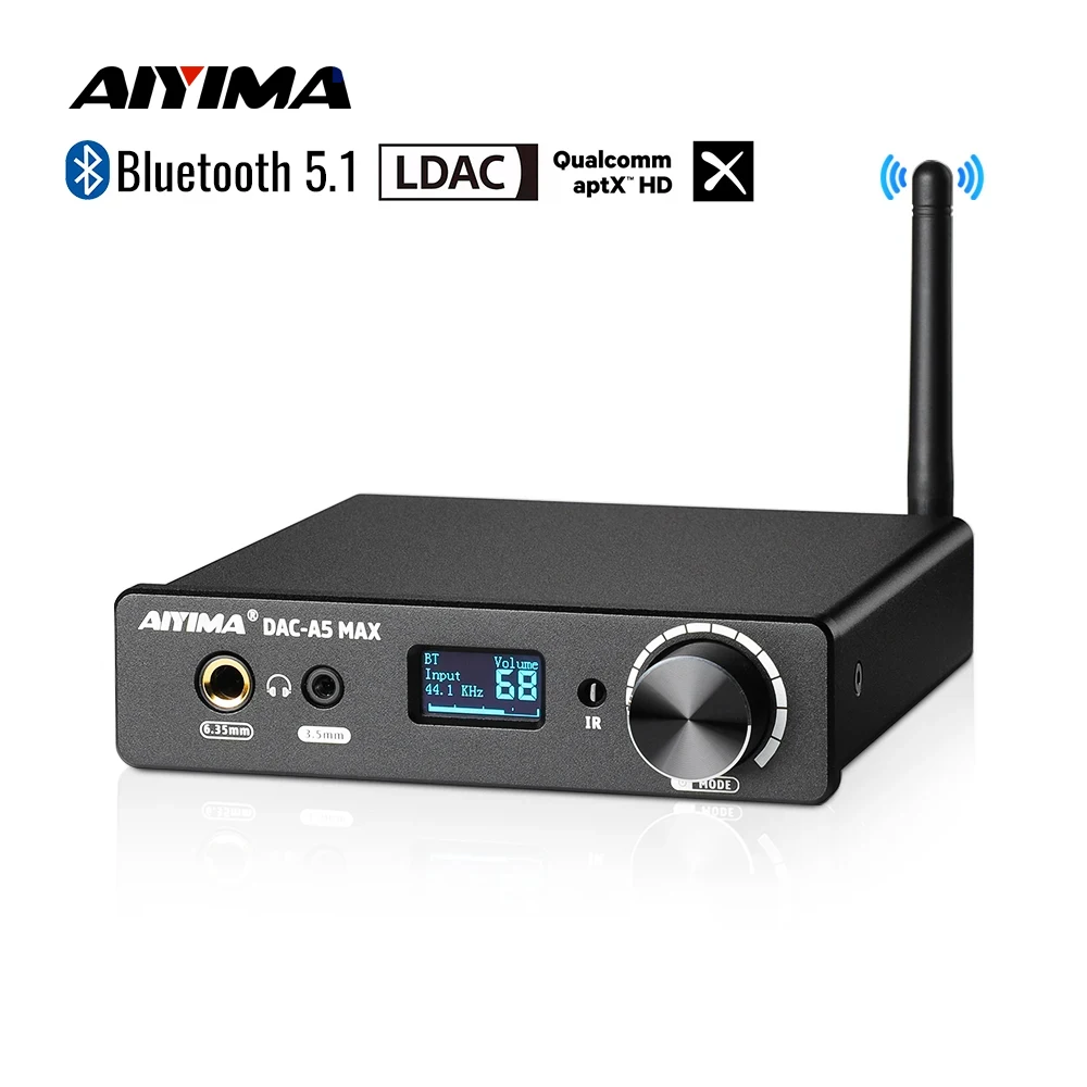사용해본 사람만 아는 AIYIMA 오디오 DAC-A5 MAX Bluetooth 디코더 DAC ES9018 USB 디코더 헤드폰 앰프 APTX LDAC 지원 DSD256 PCM384 지금 소개할게요