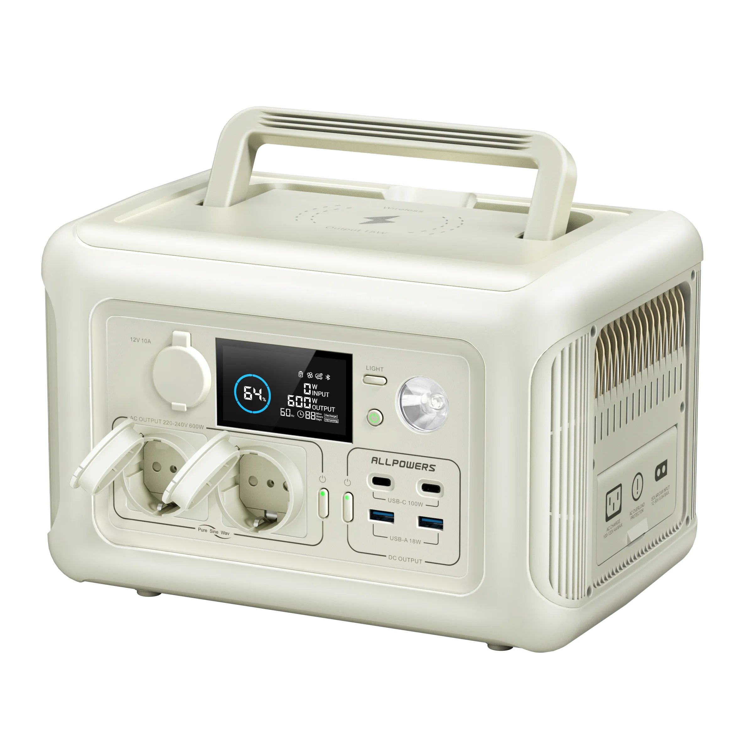 합리적인 가격 ALLPOWERS R600 휴대용 발전기 299Wh 600W Powerstation(AC 콘센트 포함) 가정용 텐트용 LiFePO4 배터리 야외 RV 캠핑 지금 소개할게요