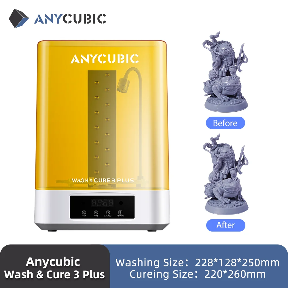 BEST&HOT아이템 선정 ANYCUBIC Wash & Cure 3 Plus 포톤 모노 M5s LCD 3D 프린터용 세척 경화 기계 뜨거운 관심 감사합니다