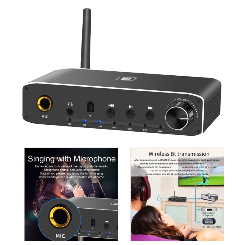 “꼭” 알려주세요 DA310 DAC Bluetooth호환 5.3 수신기 송신기 동축 광 바이패스 다기능 오디오 디코더 변환기 군말없이 소개합니다