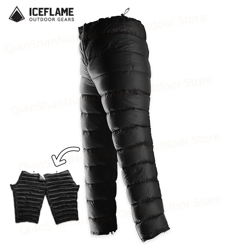 올해는 이거다 ICE FLAME 다기능 다운 바지 야외 휴대용 Spliceable 다운 담요 방수 거위 다운 바지 실시간 리뷰입니다