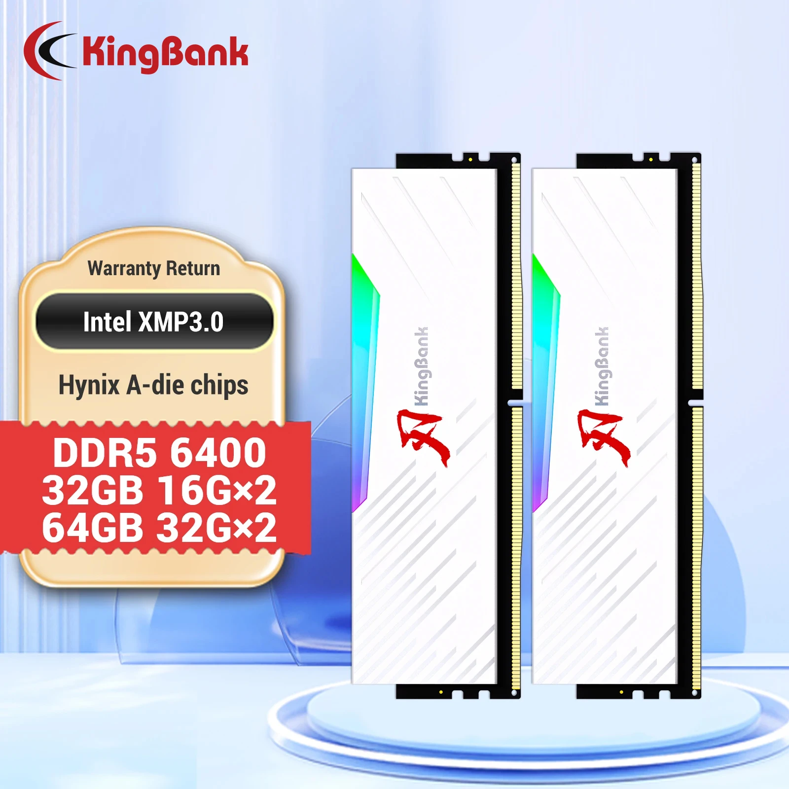 집순이들 설레게 할 KingBank Hynix A 다이 DDR5 RGB RAM 메모리 DDR5 RAM PC 16GBx2 32GB 32GBx2 64GB 6400 MHz 6400MHz 데스크탑용 RAM 흰색 XMP 3.0 1분이면 확인가능 합니다