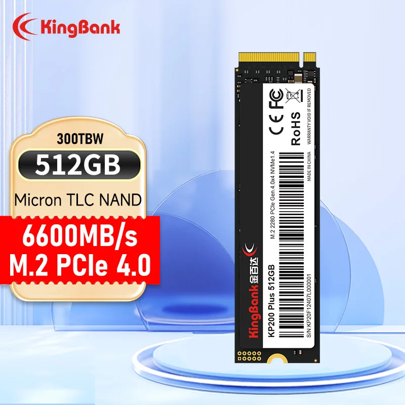 요즘 반응좋은 M2 SSD NVMe KP200 Plus 512GB M.2 PCIe 4.0 하드 드라이브 2280 노트북 데스크탑 용 내부 솔리드 스테이트 디스크 6600 메가바이트/S 마이크론 칩 좋은 정보