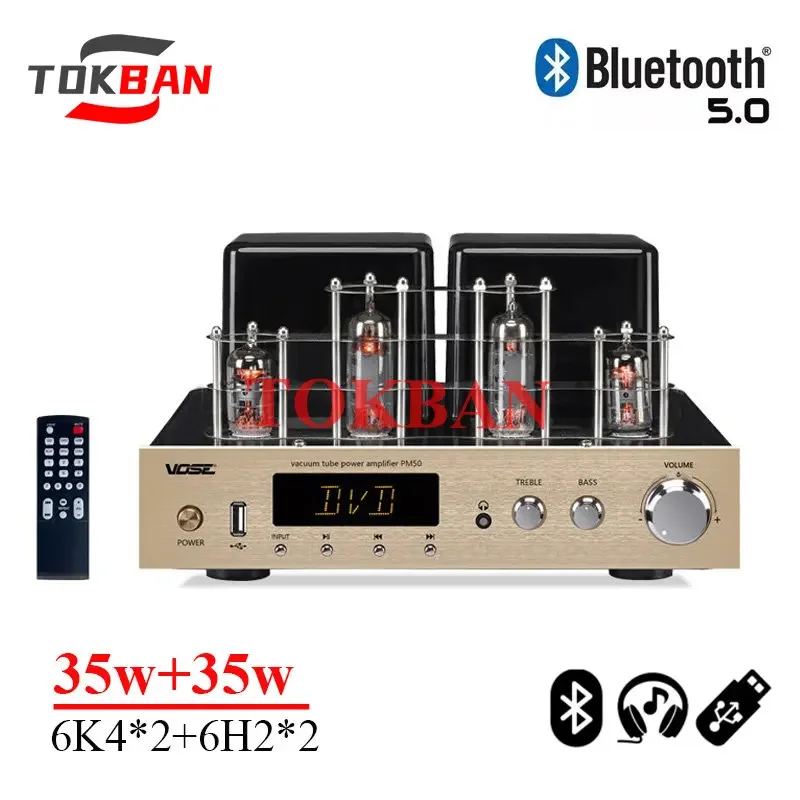 잘 팔리는 이유는? Tokabn PM50 진공관 증폭기 35w*2 헤드폰 출력 지원 광 동축 Bluetooth 5.0 서브우퍼 통합 증폭기 1분이면 확인가능 합니다