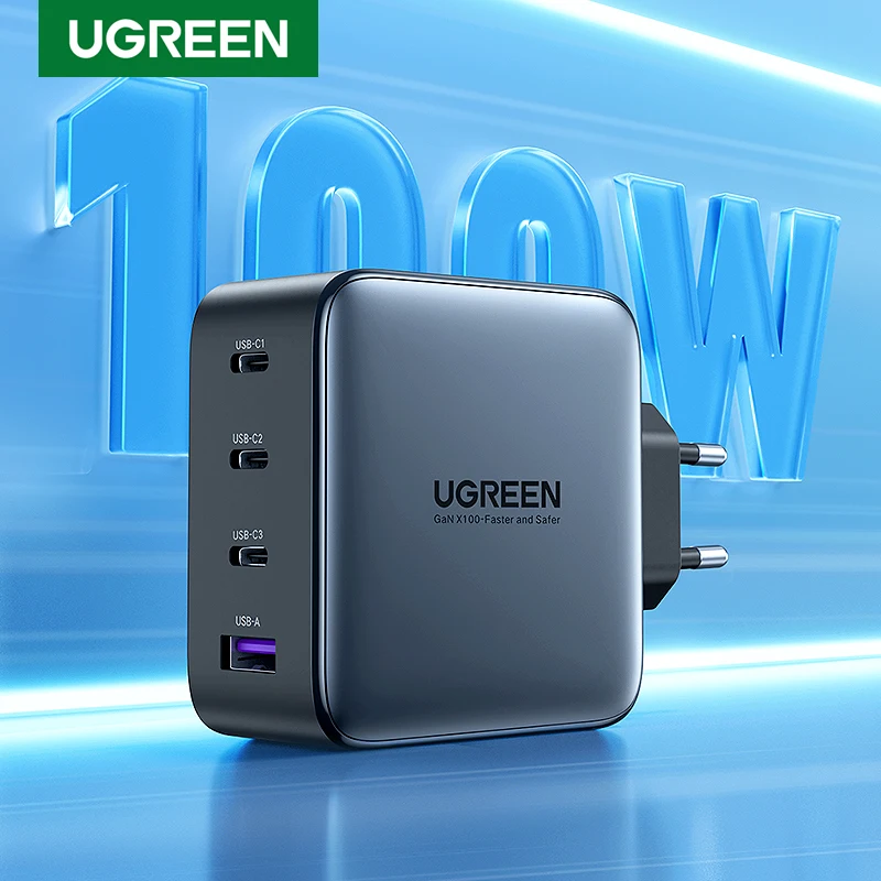 특별한 날을 맞아 UGREEN USB 충전기 Macbook 태블릿 용 100W GaN 충전기 iPhone 용 Xiaomi USB Type C PD 충전 용 iPhone 13 12 11 30초면 확인 가능합니다