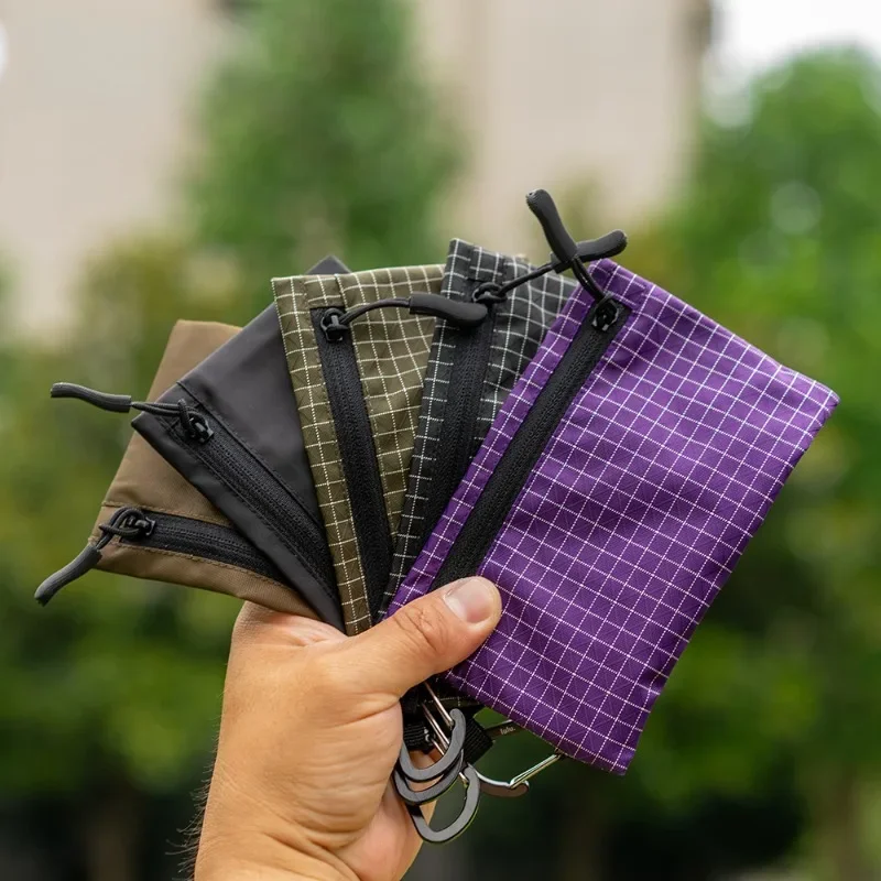 바로 확인가능한 UHMWPE 14g 경량 지갑 야외 주머니 지퍼가 달린 미니 키 카드 지갑 여행 하이킹 캠핑 트레킹 장비 UL 카드 가방 좋은 정보