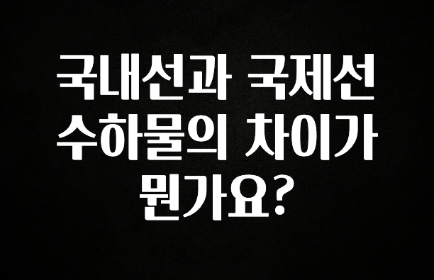 추천드려야할 소식 국내선과 국제선 수하물의 차이가 뭔가요? 최신정보