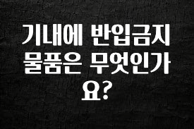 빠르게 확인 하세요! 기내에 반입금지 물품은 무엇인가요? 요약본만 확인해보세요