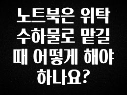 좋은 정보 노트북은 위탁수하물로 맡길 때 어떻게 해야 하나요? 확인해보세요