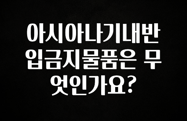 간단소식 아시아나기내반입금지물품은 무엇인가요? 알려드릴게요
