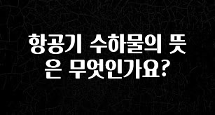 요즘 찰떡인 항공기 수하물의 뜻은 무엇인가요? 1분이면 확인가능 합니다