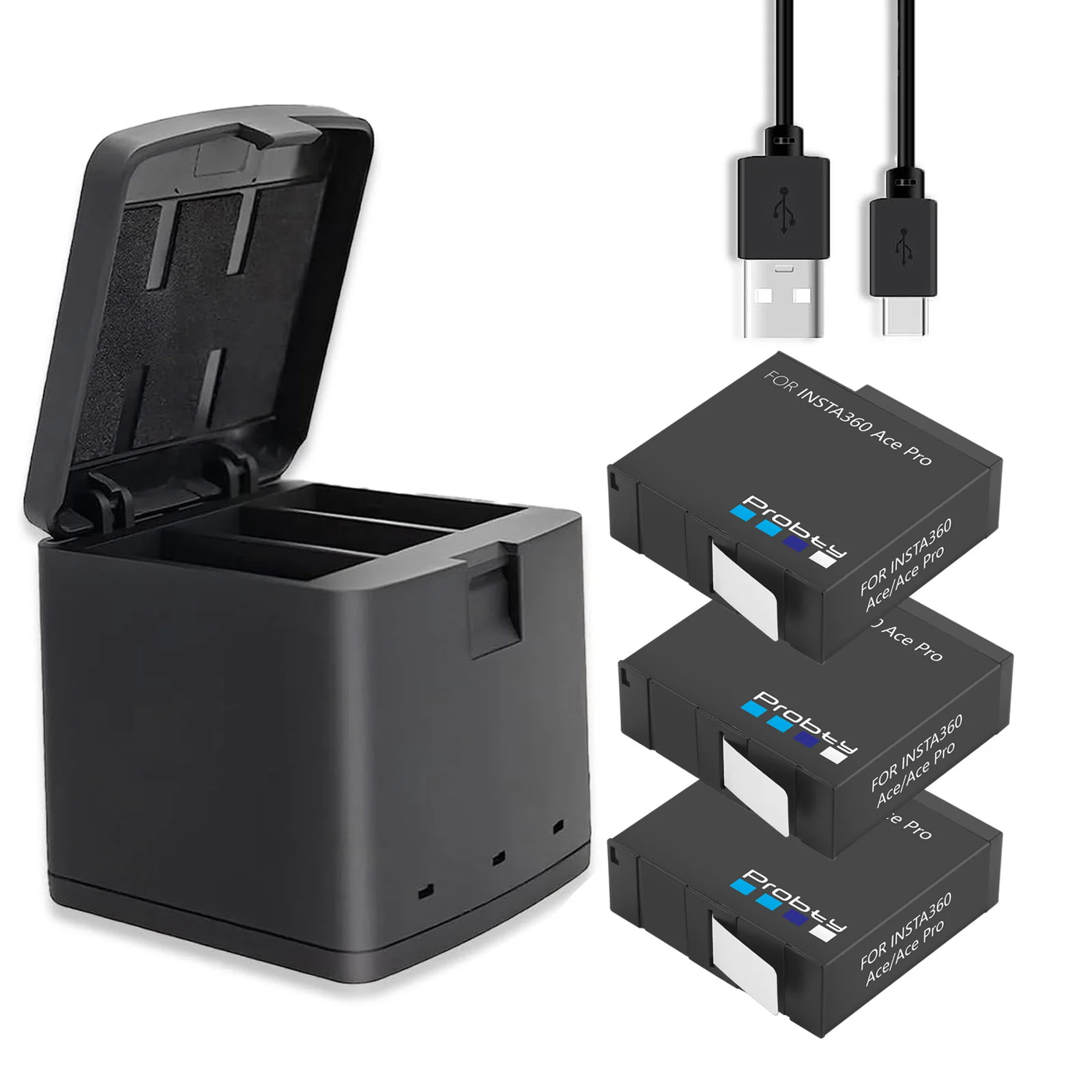 우리도 이렇게 하자 Insta360 Ace Pro Ace Insta360 Ace Pro 2 + 3 슬롯 LED 충전기 Insta360 Ace Pro 배터리 액세서리 용 2200mAh 배터리 소개합니다