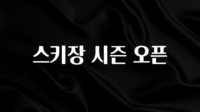 꾸준한 사랑을 받은 스키장 시즌 오픈 리뷰 해보겠습니다