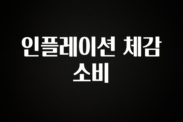 꼭 확인해야하는 이유 인플레이션 체감소비 기억하세요